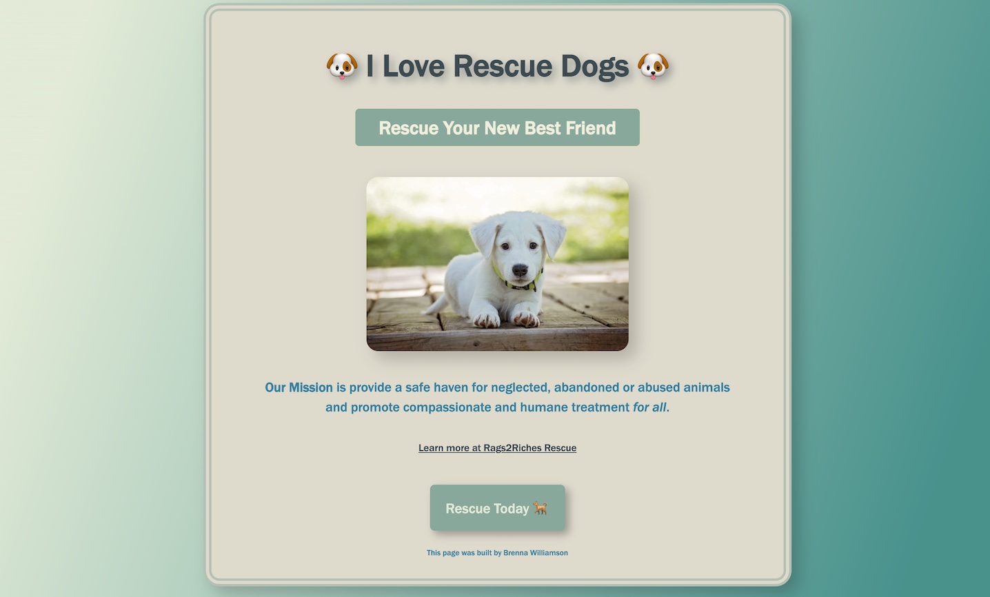 wescue dog project preview